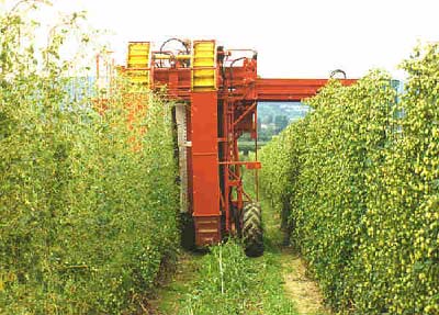 harvesting hops machine